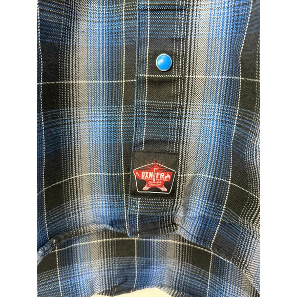 Dixxon Flannel Company Combustion FR Plaid Shirt Men’s 4X Blue Black Button-Up - Picture 6 of 9